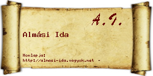 Almási Ida névjegykártya
